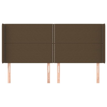 vidaXL Κεφαλάρι με Πτερύγια Σκούρο Καφέ 203x16x118/128cm Υφασμάτινο 1 τεμ.