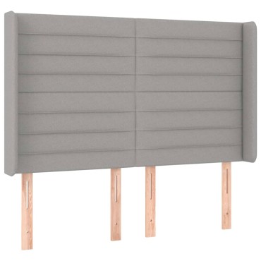 vidaXL Κεφαλάρι με Πτερύγια Ανοιχτό Γκρι 147x16x118/128cm Υφασμάτινο 1 τεμ.