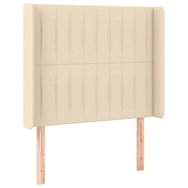vidaXL Κεφαλάρι με Πτερύγια Κρεμ 83x16x118/128cm Υφασμάτινο 1 τεμ.