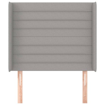 vidaXL Κεφαλάρι με Πτερύγια Ανοιχτό Γκρι 83x16x118/128cm Υφασμάτινο 1 τεμ.