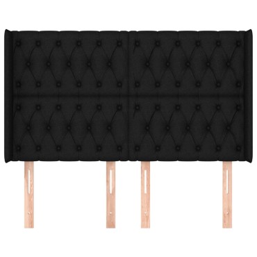vidaXL Κεφαλάρι με Πτερύγια Μαύρο 147x16x118/128cm Υφασμάτινο 1 τεμ.