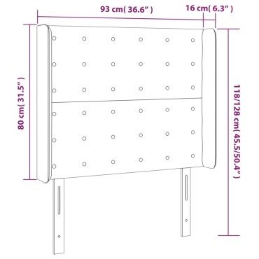 vidaXL Κεφαλάρι με Πτερύγια Μπλε 93x16x118/128cm Υφασμάτινο 1 τεμ.