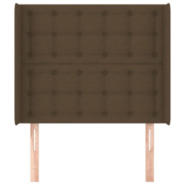 vidaXL Κεφαλάρι με Πτερύγια Σκούρο Καφέ 103x16x118/128cm Υφασμάτινο 1 τεμ.