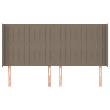 vidaXL Κεφαλάρι με Πτερύγια Taupe 203x16x118/128cm Υφασμάτινο 1 τεμ.
