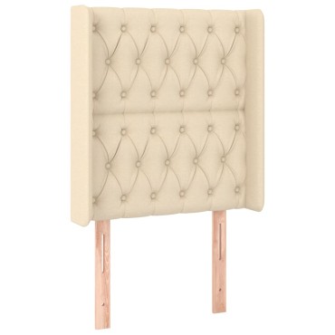 vidaXL Κεφαλάρι με Πτερύγια Κρεμ 83x16x118/128cm Υφασμάτινο 1 τεμ.