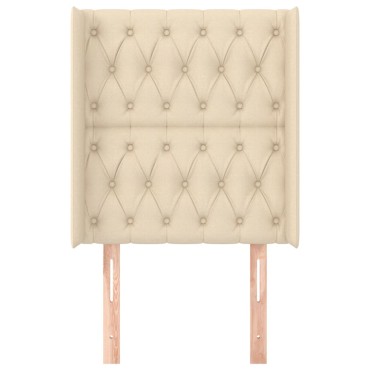 vidaXL Κεφαλάρι με Πτερύγια Κρεμ 83x16x118/128cm Υφασμάτινο 1 τεμ.