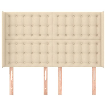 vidaXL Κεφαλάρι με Πτερύγια Κρεμ 147x16x118/128cm Υφασμάτινο 1 τεμ.