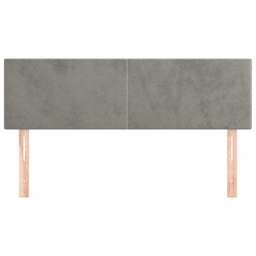 vidaXL Κεφαλάρια Αν. Γκρι Βελούδινα 144x5x78/88cm
