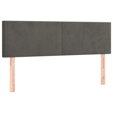 vidaXL Κεφαλάρια Κρεβατιού 2 τεμ. Σκ. Γκρι 72x5x78/88cm Βελούδινα