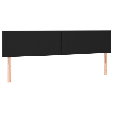 vidaXL Κεφαλάρια Μαύρα 180x5x78/88cm από Συνθετικό Δέρμα