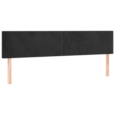 vidaXL Κεφαλάρια Κρεβατιού 2 τεμ. Μαύρο 90x5x78/88cm Βελούδινο