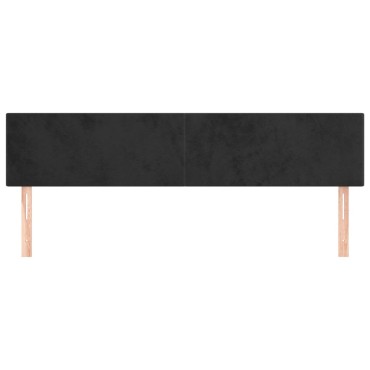 vidaXL Κεφαλάρια Κρεβατιού 2 τεμ. Μαύρο 90x5x78/88cm Βελούδινο