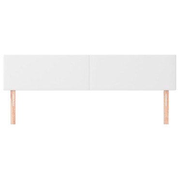 vidaXL Κεφαλάρια Κρεβατιού 2 τεμ. Λευκό 100x5x78/88cmΣυνθετικό Δέρμα