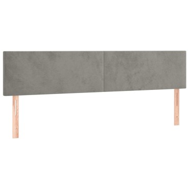 vidaXL Κεφαλάρια Κρεβατιού 2 τεμ. Αν. Γκρι 100x5x78/88cm Βελούδινο