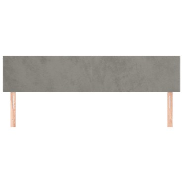 vidaXL Κεφαλάρια Κρεβατιού 2 τεμ. Αν. Γκρι 100x5x78/88cm Βελούδινο