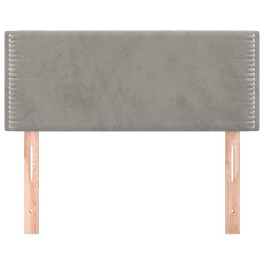 vidaXL Κεφαλάρι Κρεβατιού Ανοιχτό Γκρι 90x5x78/88cm Βελούδινο 1 τεμ.