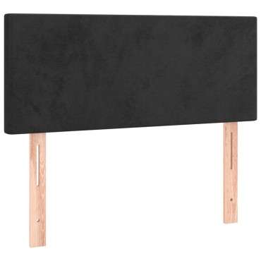 vidaXL Κεφαλάρι Κρεβατιού Μαύρο 80x5x78/88cm Βελούδινο 1 τεμ.