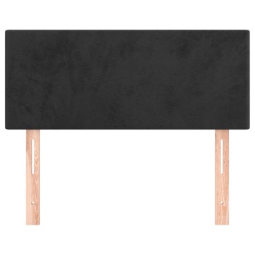 vidaXL Κεφαλάρι Κρεβατιού Μαύρο 80x5x78/88cm Βελούδινο 1 τεμ.