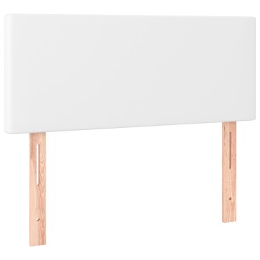 vidaXL Κεφαλάρι Κρεβατιού Λευκό 90x5x78/88cm από Συνθετικό Δέρμα 1 τεμ.