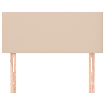 vidaXL Κεφαλάρι Κρεβατιού Καπουτσίνο 90x5x78/88cm Συνθετικό Δέρμα 1 τεμ.