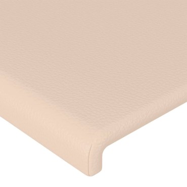 vidaXL Κεφαλάρι Κρεβατιού Καπουτσίνο 100x5x78/88cm Συνθετικό Δέρμα 1 τεμ.