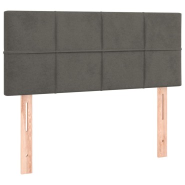 vidaXL Κεφαλάρι Κρεβατιού Σκούρο Γκρι 80x5x78/88cm Βελούδινο 1 τεμ.