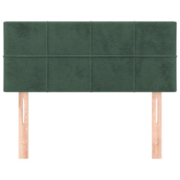 vidaXL Κεφαλάρι Κρεβατιού Σκούρο Πράσινο 90x5x78/88cm Βελούδινο 1 τεμ.