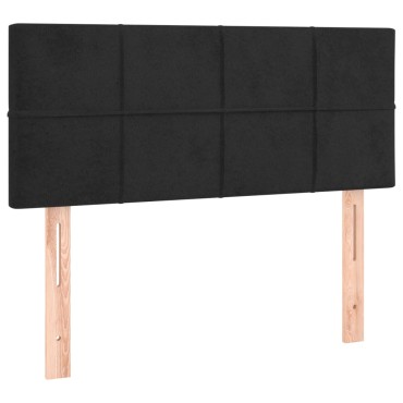vidaXL Κεφαλάρι Κρεβατιού Μαύρο 100x5x78/88cm Βελούδινο 1 τεμ.