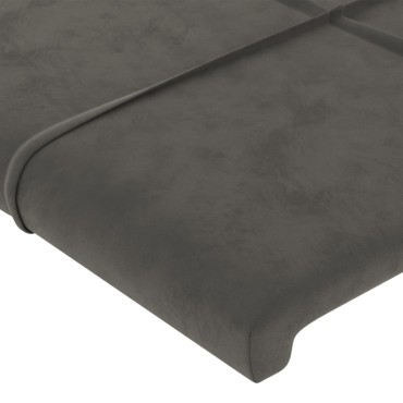 vidaXL Κεφαλάρια Κρεβατιού 2 τεμ. Σκ. Γκρι 72x5x78/88cm Βελούδινα
