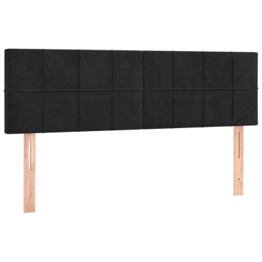 vidaXL Κεφαλάρια Κρεβατιού 2 τεμ. Μαύρα 72x5x78/88cm Βελούδινα