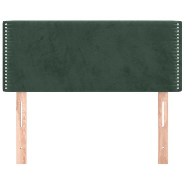 vidaXL Κεφαλάρι Κρεβατιού Σκούρο Πράσινο 90x5x78/88cm Βελούδινο 1 τεμ.