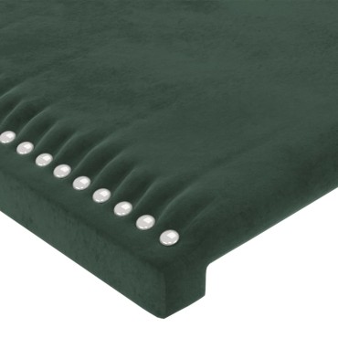 vidaXL Κεφαλάρι Κρεβατιού Σκούρο Πράσινο 90x5x78/88cm Βελούδινο 1 τεμ.