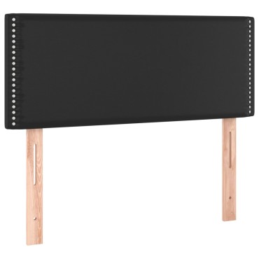vidaXL Κεφαλάρι Κρεβατιού Μαύρο 100x5x78/88cm από Συνθετικό Δέρμα 1 τεμ.