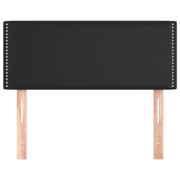 vidaXL Κεφαλάρι Κρεβατιού Μαύρο 100x5x78/88cm από Συνθετικό Δέρμα 1 τεμ.