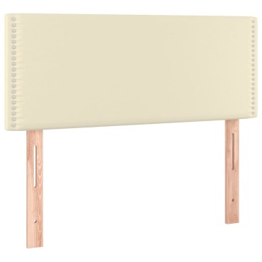 vidaXL Κεφαλάρι Κρεβατιού Κρεμ 100x5x78/88cm από Συνθετικό Δέρμα 1 τεμ.