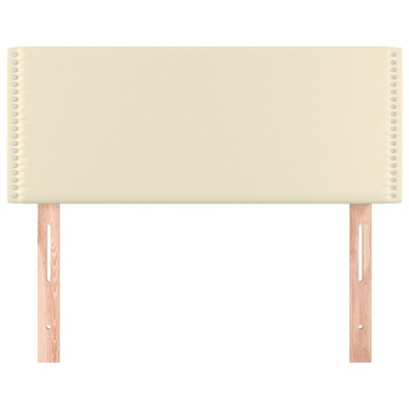 vidaXL Κεφαλάρι Κρεβατιού Κρεμ 100x5x78/88cm από Συνθετικό Δέρμα 1 τεμ.