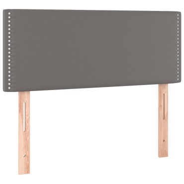 vidaXL Κεφαλάρι Κρεβατιού Γκρι 100x5x78/88cm από Συνθετικό Δέρμα 1 τεμ.