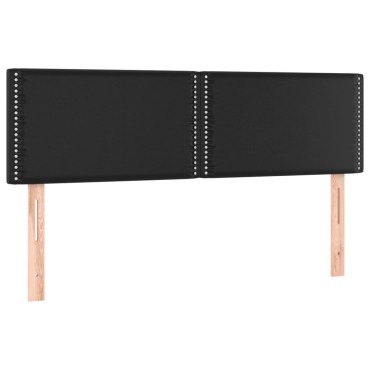 vidaXL Κεφαλάρια Κρεβατιού 2 τεμ. Μαύρα 72x5x78/88cm Συνθετικό Δέρμα