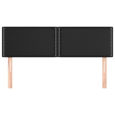 vidaXL Κεφαλάρια Κρεβατιού 2 τεμ. Μαύρα 72x5x78/88cm Συνθετικό Δέρμα
