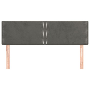 vidaXL Κεφαλάρια Κρεβατιού 2 τεμ. Σκ. Γκρι 72x5x78/88cm Βελούδινα