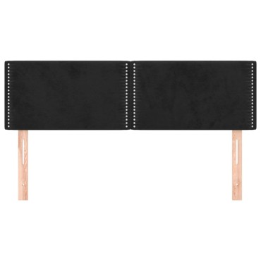 vidaXL Κεφαλάρια Κρεβατιού 2 τεμ. Μαύρα 72x5x78/88cm Βελούδινα