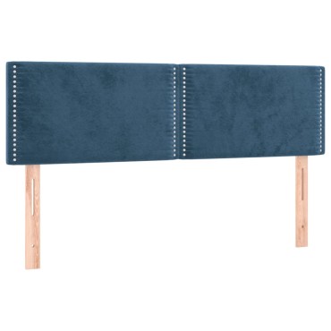 vidaXL Κεφαλάρια Κρεβατιού 2 τεμ. Σκ. Μπλε 72x5x78/88cm Βελούδινα
