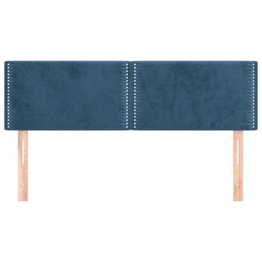 vidaXL Κεφαλάρια Κρεβατιού 2 τεμ. Σκ. Μπλε 72x5x78/88cm Βελούδινα