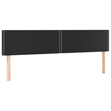 vidaXL Κεφαλάρια Κρεβατιού 2 τεμ. Μαύρο 90x5x78/88cm Συνθετικό Δέρμα
