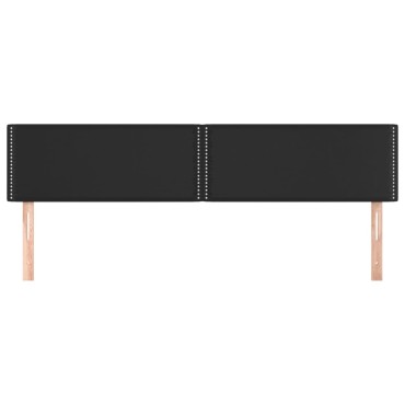 vidaXL Κεφαλάρια Κρεβατιού 2 τεμ. Μαύρο 90x5x78/88cm Συνθετικό Δέρμα