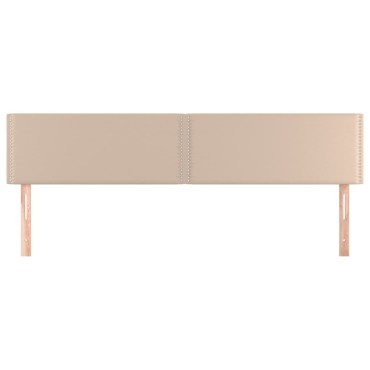 vidaXL Κεφαλάρια Κρεβατιού 2 τεμ. Καπουτσίνο 90x5x78/88cm Συνθ.Δέρμα