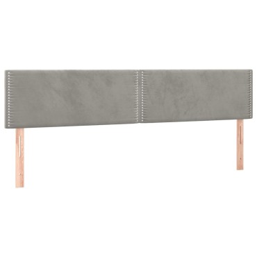 vidaXL Κεφαλάρια Κρεβατιού 2 τεμ. Αν. Γκρι 90x5x78/88cm Βελούδινο