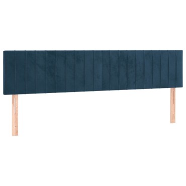 vidaXL Κεφαλάρια Κρεβατιού 2 τεμ. Σκ. Μπλε 80x5x78/88cm Βελούδινο