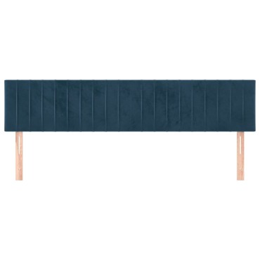 vidaXL Κεφαλάρια Κρεβατιού 2 τεμ. Σκ. Μπλε 80x5x78/88cm Βελούδινο