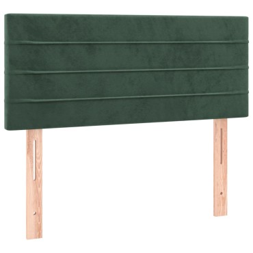 vidaXL Κεφαλάρι Κρεβατιού Σκούρο Πράσινο 80x5x78/88cm Βελούδινο 1 τεμ.
